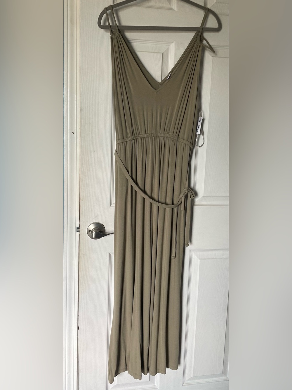 Old Navy Olive Sleeveless Jumpsuit